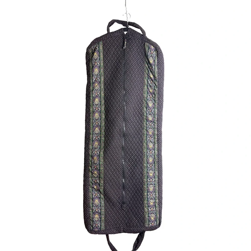VTG Vera Bradley Garment Bag Indiana Tag Retired Fall of 1990 Black Purple Green